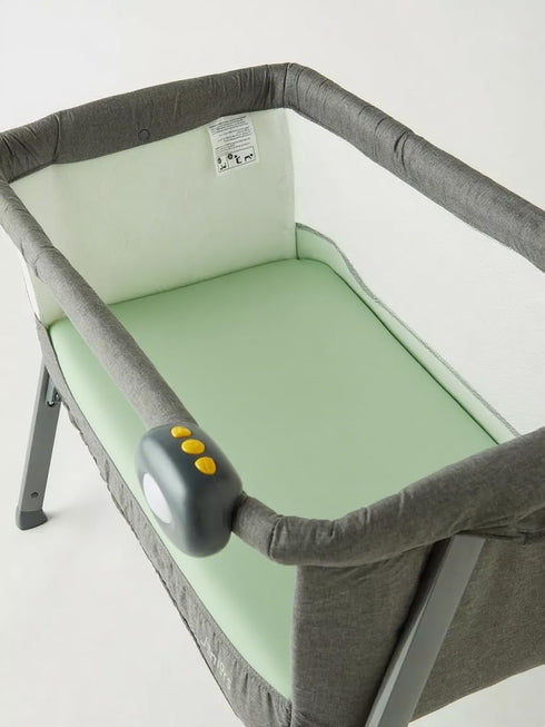 American Baby Company 15" x 33" Fitted Bassinet Sheet, 100% Natural Cotton Jersey Knit, Celery/Gray/White - Pack of 3