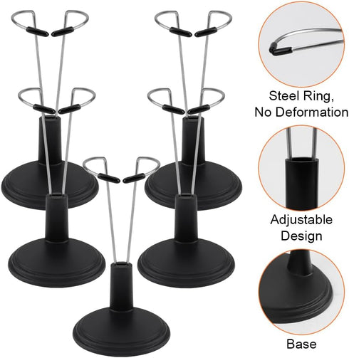 HMIEPRS 5pcs Doll Stand Display Holder, Stand Action Figure Display Rack, Doll Bracket Support Portable for Decoration
