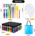 Set 42PCS, 15 4 (2 oz JOYIN Washable Tempera Paint for Kids Non Toxic Liquid Paint with Brushes and Palettes - Art