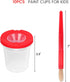 BigOtters 20PCS Painting Brushes Set for Kids, 10PCS No Spill Paint Cups with Lid, Toddler Paint Brushes for Art