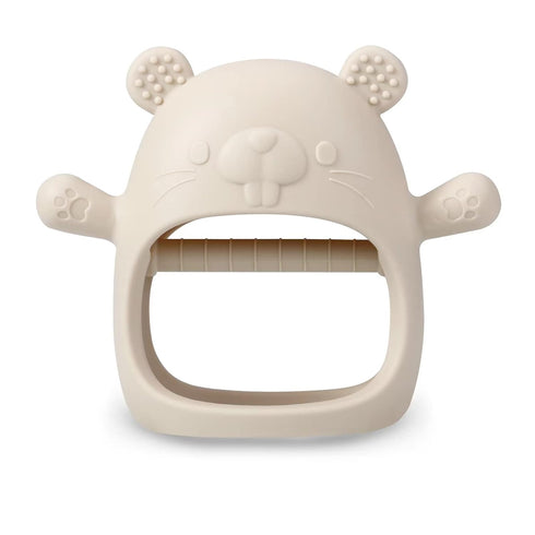 PandaEar 2 Pack Silicone Baby Teething Toys, Hand Teether Mitten for Sucking Needs, Chew Toys for Soothing Relief