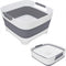 2.4 Gal(9L) Collapsible Wash Basin with Drain Plug,Dishpan for Soaking Baby Bottles,Portable
