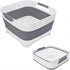 2.4 Gal(9L) Collapsible Wash Basin with Drain Plug,Dishpan for Soaking Baby Bottles,Portable