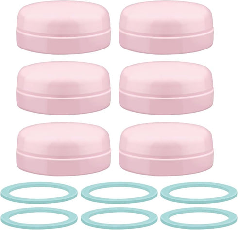 Maymom Solid Lids Aka Travel Caps w/Sealing Ring Compatible with Avent Bottle; Cap Replace Avent Natural Bottle Screw