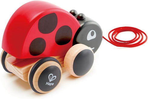 Hape Ladybug Pull Along,Red and Black