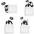 Removable Switch Stickers - 4 Cute Penguins Cartoon Wall Decals, Family DIY Decor Art Stickers for Kids Bedroom