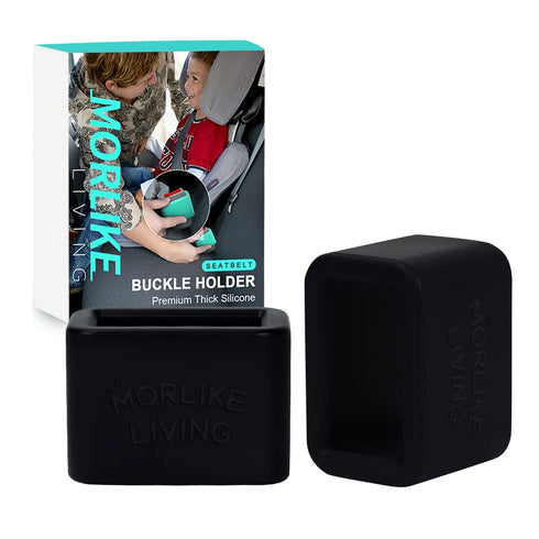 Morlike Silicone Belt Buckle Holder, 2 Pack (Black)