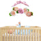 MOVEBO - Handmade Hot-Air Balloon Crib Mobile for Baby (Pink Flower)