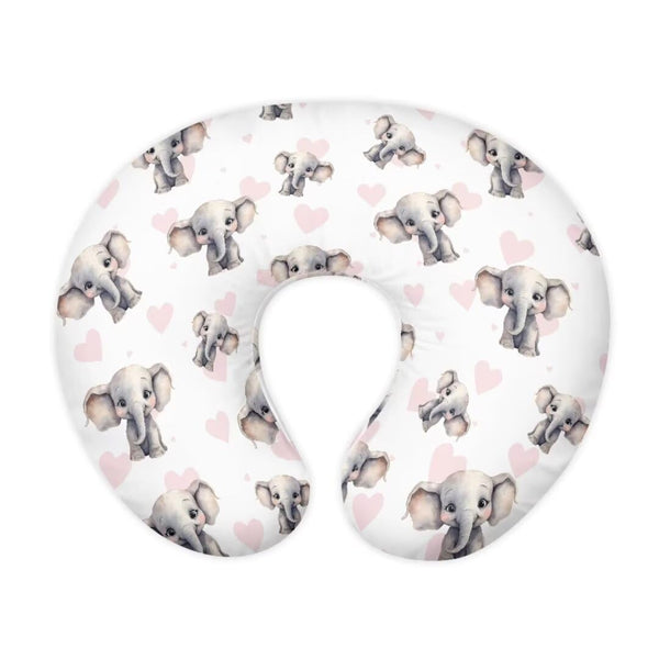 Jeiento Elephant Nursing Pillow Covers Pink Heart Nursing Pillow Slipcovers ElasticSoft Breastfeeding Pillow