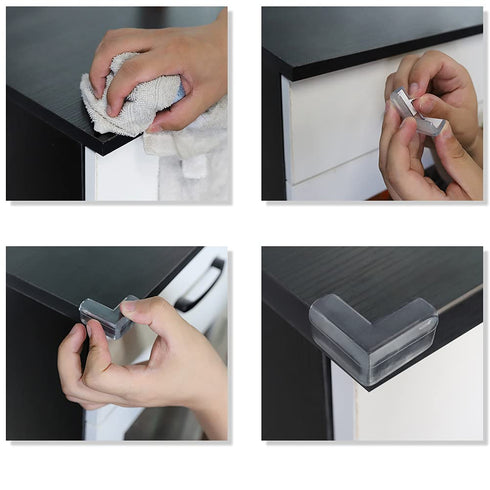 12 Pack Corner Guards, Baby Proof Furniture Corner Protectors, Edge Safety Bumpers for Baby Proofing
