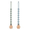Silicone Pacifier Clips for Baby, 2-in-1 Pacifier Holder & Teething Ring Toy, BPA Free, 2 Pack (Sage+Ether)