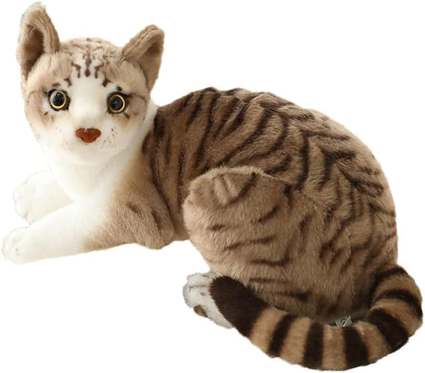 Siamese Cat Stuffed Animal: Realistic Shorthair Plush Cat Toy, Gift for Kids 12 Inches (B)