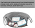 Baby Stroller Organizer Pocket with Two Storage Pockets, Detachable Straps for Nappy Baby Cloth Diaper (Grey)