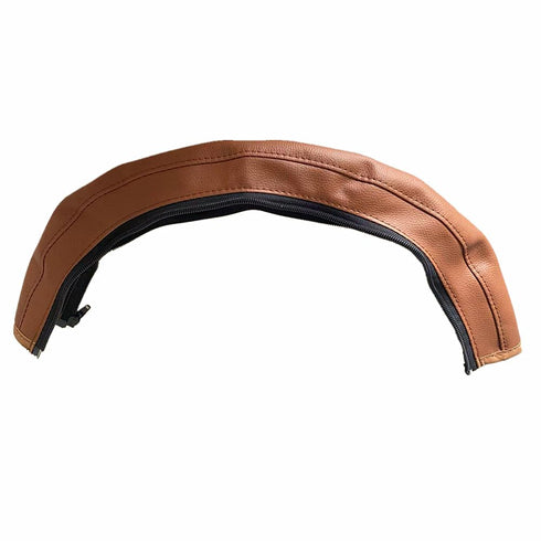 MINILUJIA Baby Stroller Armrest Cover - Universal DustProof PU Leather Handlebar Sleeve with Removable Zipper