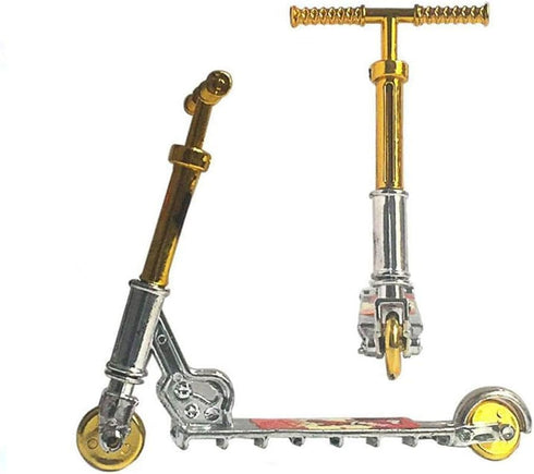 Golden Mini Finger Scooter, Two Wheel Scooter, Children's Educational Toys Fingerboard Skateboard Simulation Toy