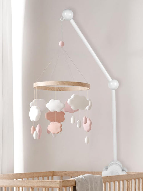Abizarch 27inch Baby Crib Mobile Arm, Wooden Crib Mobile Holder, Angle Height Cot Mobile Arm, Crib Mobile Bed Bell