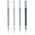 Draklary Stylish Silicone Pacifier Clips, 4-Pack Pacifier Holder with Flexible Woven Rope Design,
