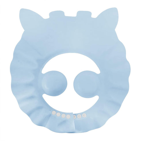 SIQITECHNO Baby Shower Cap with Earmuffs Foldable Anti-Reflux Cartoon Baby Shower Head Cap Adjustable Bathing Shower
