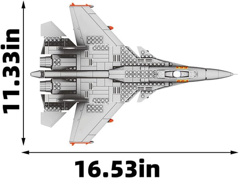 Fighter Bricks Series - 281pcs Building Blocks Set, Airplane Model Building Kits for Educational Fun