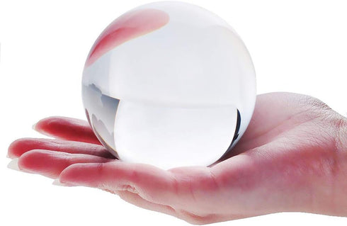 Clear Acrylic Contact Juggling Ball 4" - 100mm, Great for Beginners, Isolations, Body Rolls, and Head Balances