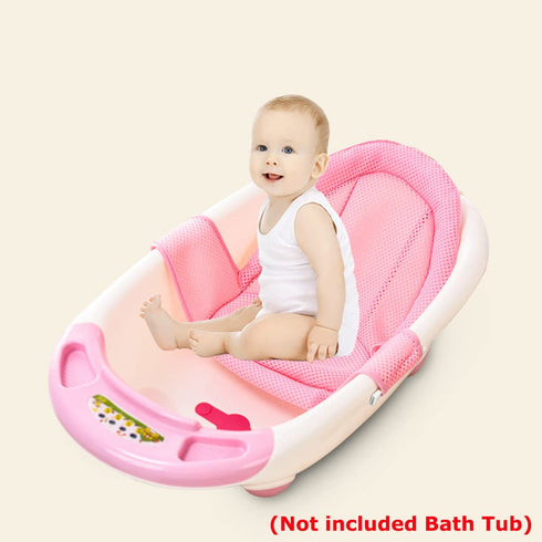 Baby Bath Support Seat Net for Newborn, Adjustable Non-slip Shower Mesh Bath Sling for 0-3 Years (Bathtub Not Included)