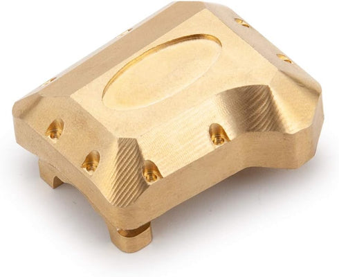 RCLions 2pcs Brass Diff Cover, Heavy Duty Front/Rear Axles Housing Cover for TRX4 T4 Upgrades, 1/10 RC Crawler