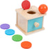 Adena Montessori Baby Toys Coin Box with Ball Blue Door Great Gift for 6-12 Months 1 2 Years Old Toddlers