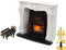 iLAND Dollhouse Furniture and Accessories of Dollhouse Fireplace on 1/12 Scale w/Fire