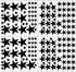 174pcs Mixed Size Star Wall Stickers, Removable Nursery Wall Decals, Kids DIY Art Decal JW343 (Black)