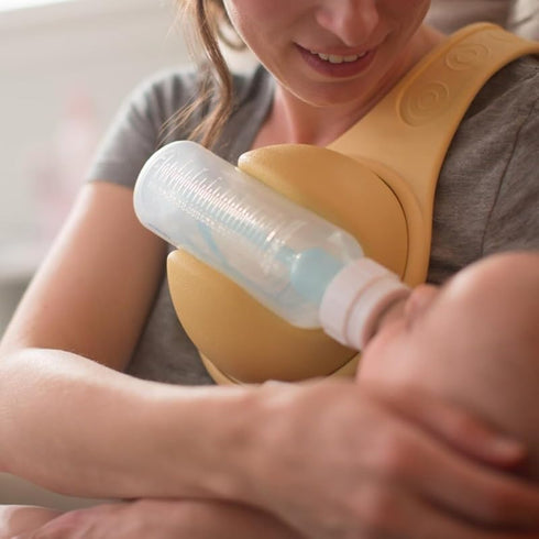 Wetandspicy Hands-Free Silicone Baby Bottle Holder, Rotating Angle, Suitable for Most Bottle Sizes, Soft Silicone