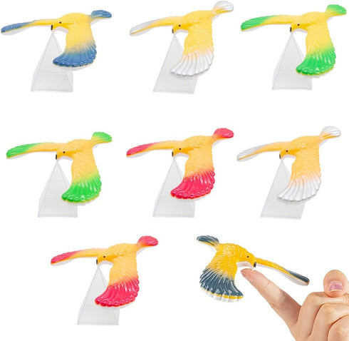 8 Pcs Balancing Bird Gravity Bird Set - Nostalgic Pyramid Balance Eagle for Halloween Christmas (Random Color)