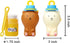 No Spill Bubbles Uncle Bubble Anti-Spill Pals - Set with Panda Bear, Super Solution & 2 Bubble Wands