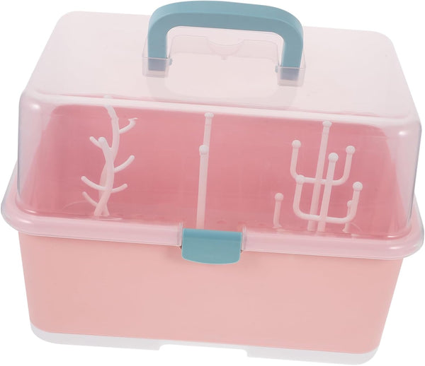 Cabilock Bottle Storage Box Drying Rack Food-Grade Material Organizer for Bottles Pacifiers