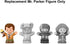 Replacement Part for Fisher-Price Little People Christmas Story Starter Set - GWD34, Mr. Parker Leg Lamp Figure