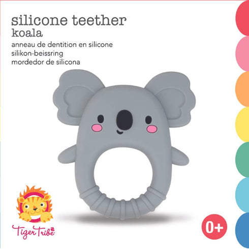 Silicone Teether - Koala - Soft Silicone, Food-Grade Safe Materials, Newborn, Soothing Sensory Toy, Infant & Baby Ages 0+ mo.