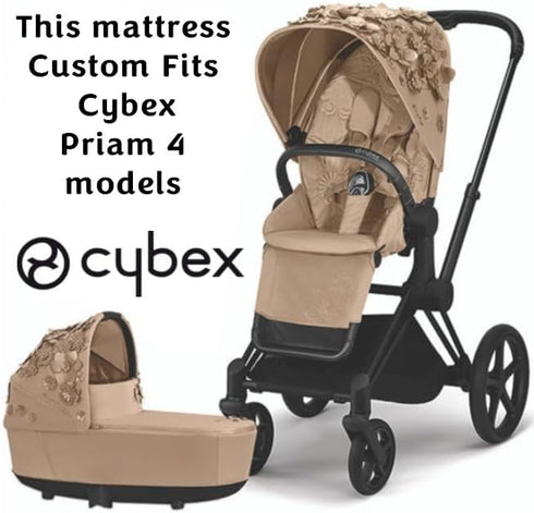 First Essentials 4, Custom Fit Baby Bassinet Mattress Pad, Fits Cybex Priam Water Resistant