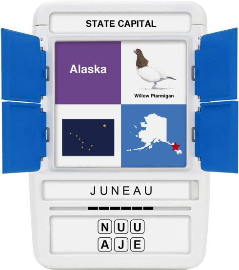 100 50 6+ PICS US States & Capitals Flash Cards | All States and Capitals to Learn | Fun and Functional Case | Ultimate