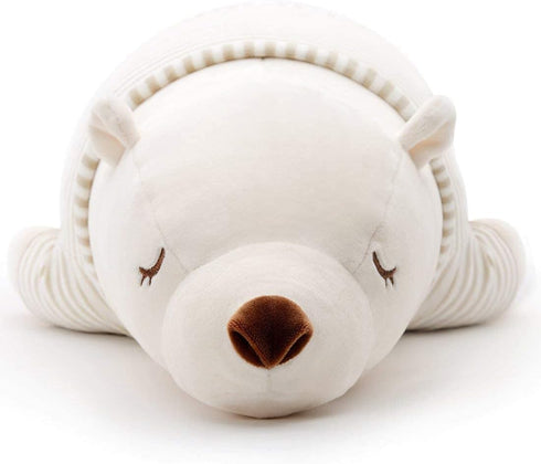 Niuniu Daddy Stuffed Animals Polar Bear, 17.7 in Large Plush Toy for Kids, Kawaii Cuddle Pillow