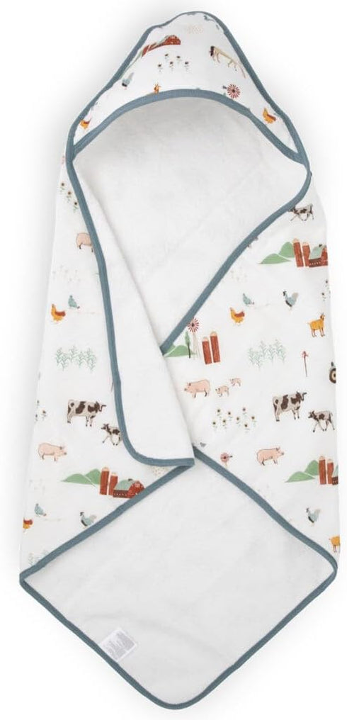 Little Unicorn Premium Infant Hooded Bath Towel| Soft & Absorbent Cotton &