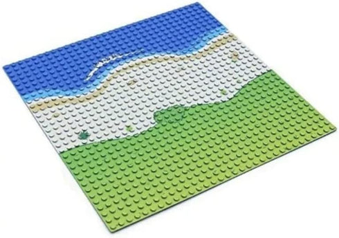 General Jim's Full Set Blue Beach and Water Road City Baseplates for Building Blocks Bricks