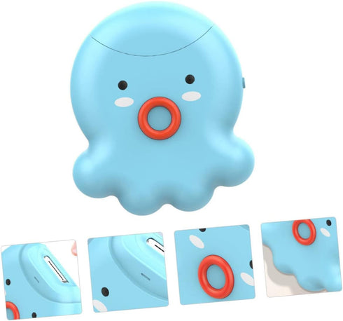 SHOWERORO Newborn Electric Nail Scissors Safe Nail Cutter with Cartoon Octopus Design Efficient Polisher for Boy Girl