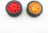 10pcs Toys Car Wheels 30mm Rubber Tire for DIY Model Toy Accessories (Orange)