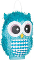Unique Owl 3D Party Pinata, 15" x 10" x 9", Blue
