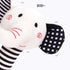 Black and White Newborn Baby Toys 0-12 Months, Soft Plush Rattle Stuffed Animal Toy with Teether and Sound (Elephant)