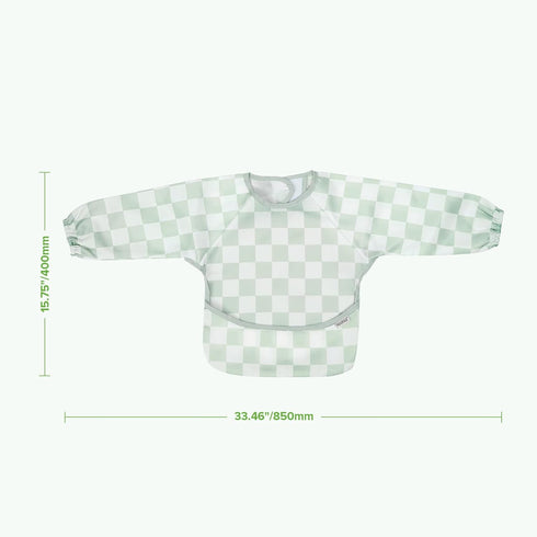 624M haakaa Long Sleeve Baby Bib, Waterproof & Adjustable Baby Smock Bib for Eating, Painting & Play, Easy Wipe Clean