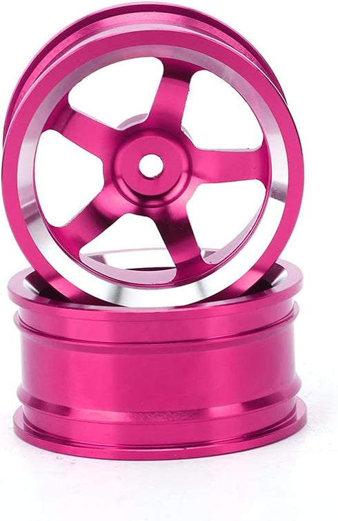 Tbest 4Pcs Wheel Hub Adapters Set, 1/10 Aluminum Alloy Wheel Rims for 94123 Tour Drift Car, 1/10 Drift Wheels