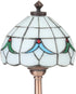 Mini Dollhouse Tiffany Table Lamp, LED Miniature Accent Lighting for Dolls House Decor, Functional Light, Furniture