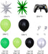 144Pcs Video Game Balloon Arch Garland Kit: Green Black Silver Mylar Balloons for Boys Kids Game On Birthday Party