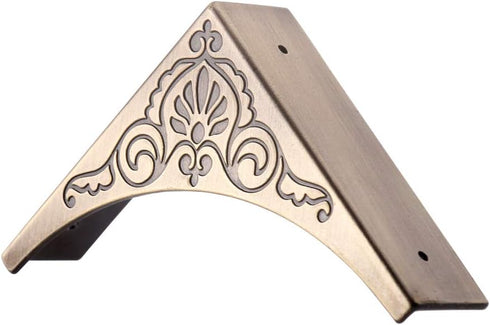 Metal Corner Protector, 4 Pcs Antique Edge Safety Guard for Cabinet Furniture, Bronze Table Corner Protectors