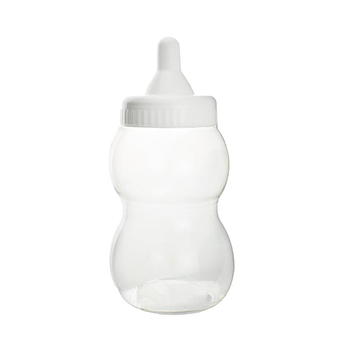 Party Spin Jumbo Milk Bottle Coin Bank, 13-inch, White, for Baby Shower Games